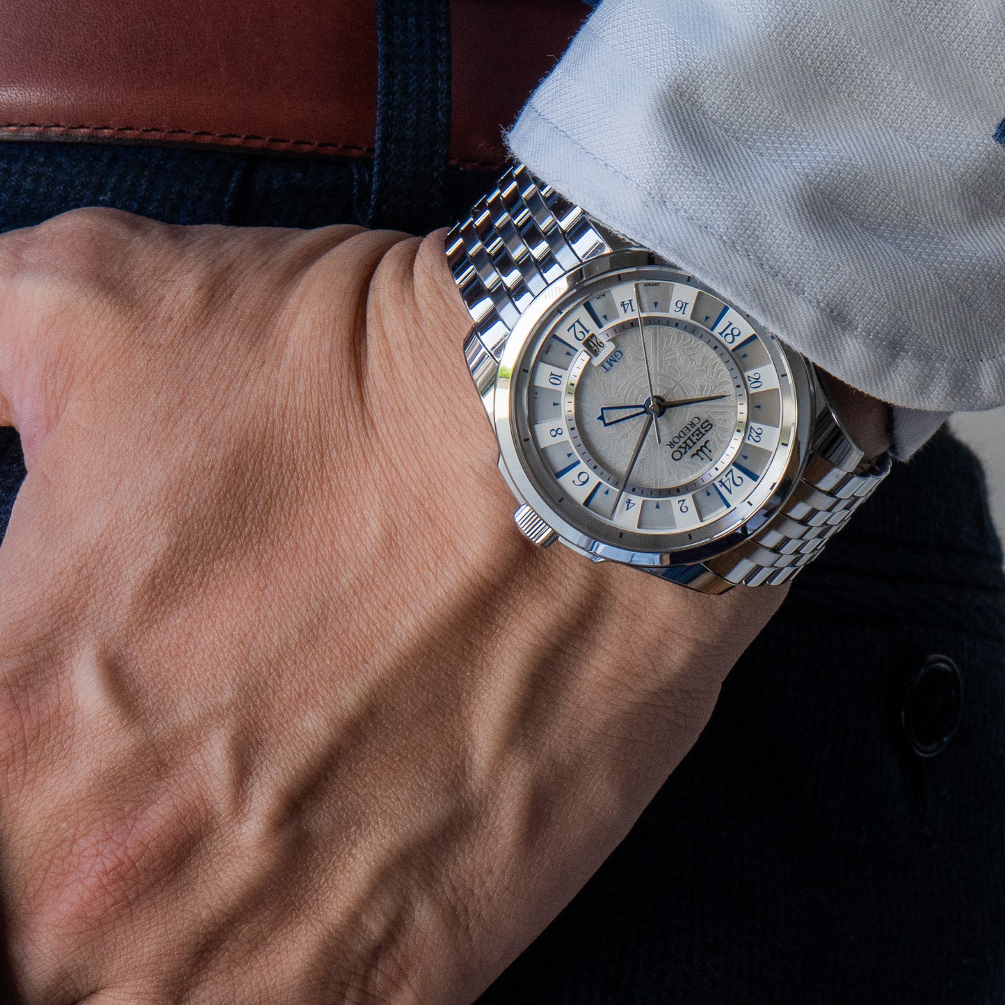 Credor "Mother of Pearl" GCBZ999 GMT
