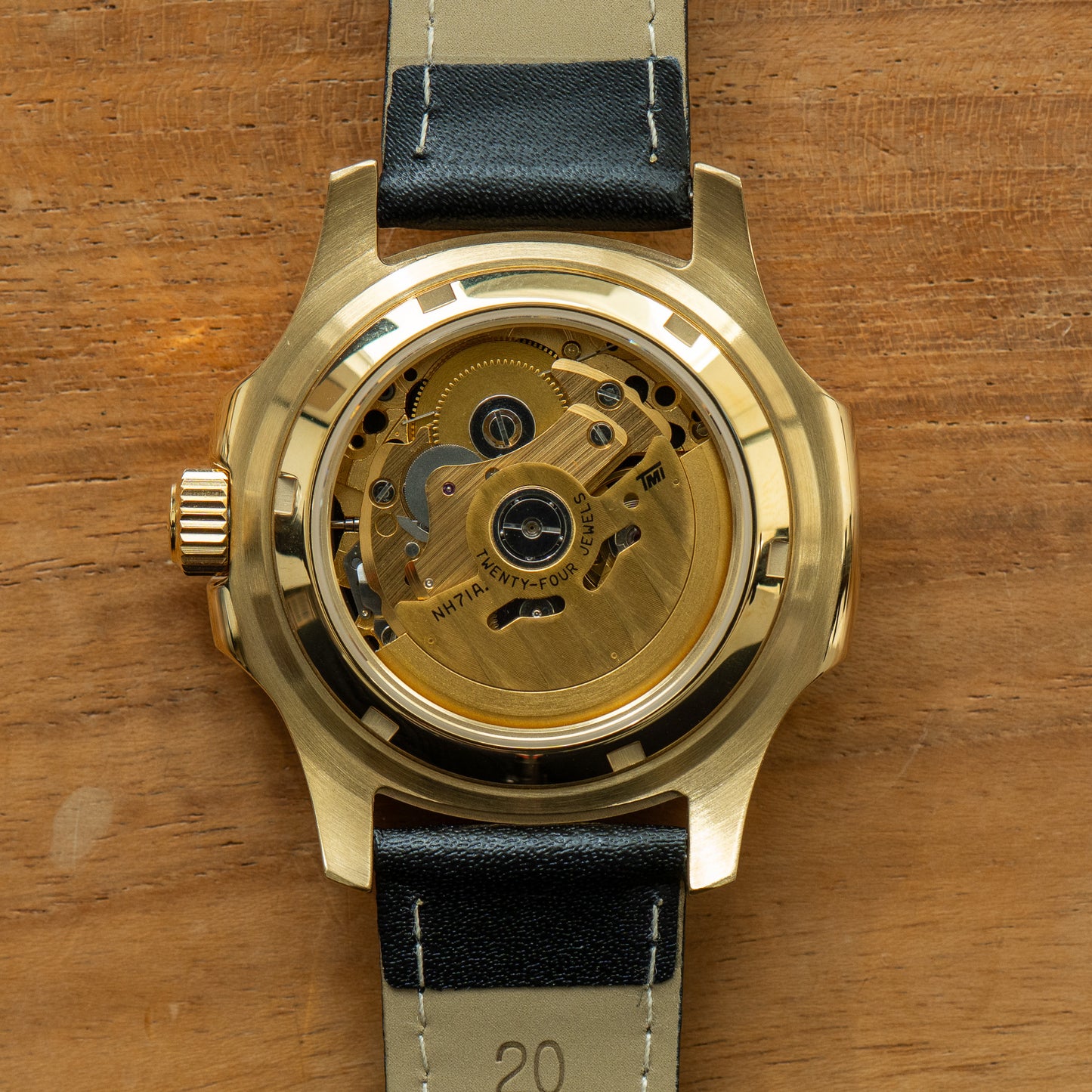 Golden “EKG” Open Heart Seiko Mod
