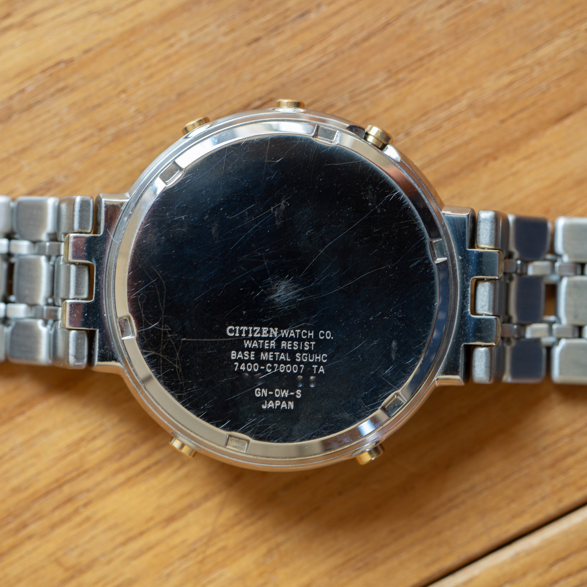 Citizen 7400 Radio Watch Caseback