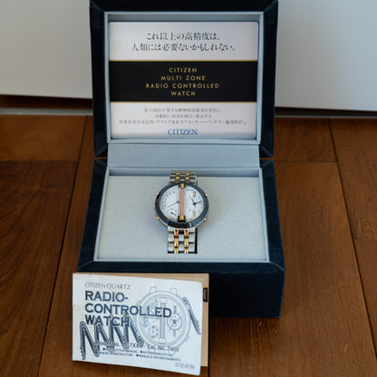 Citizen 7400 Radio Watch Original Box and Papers