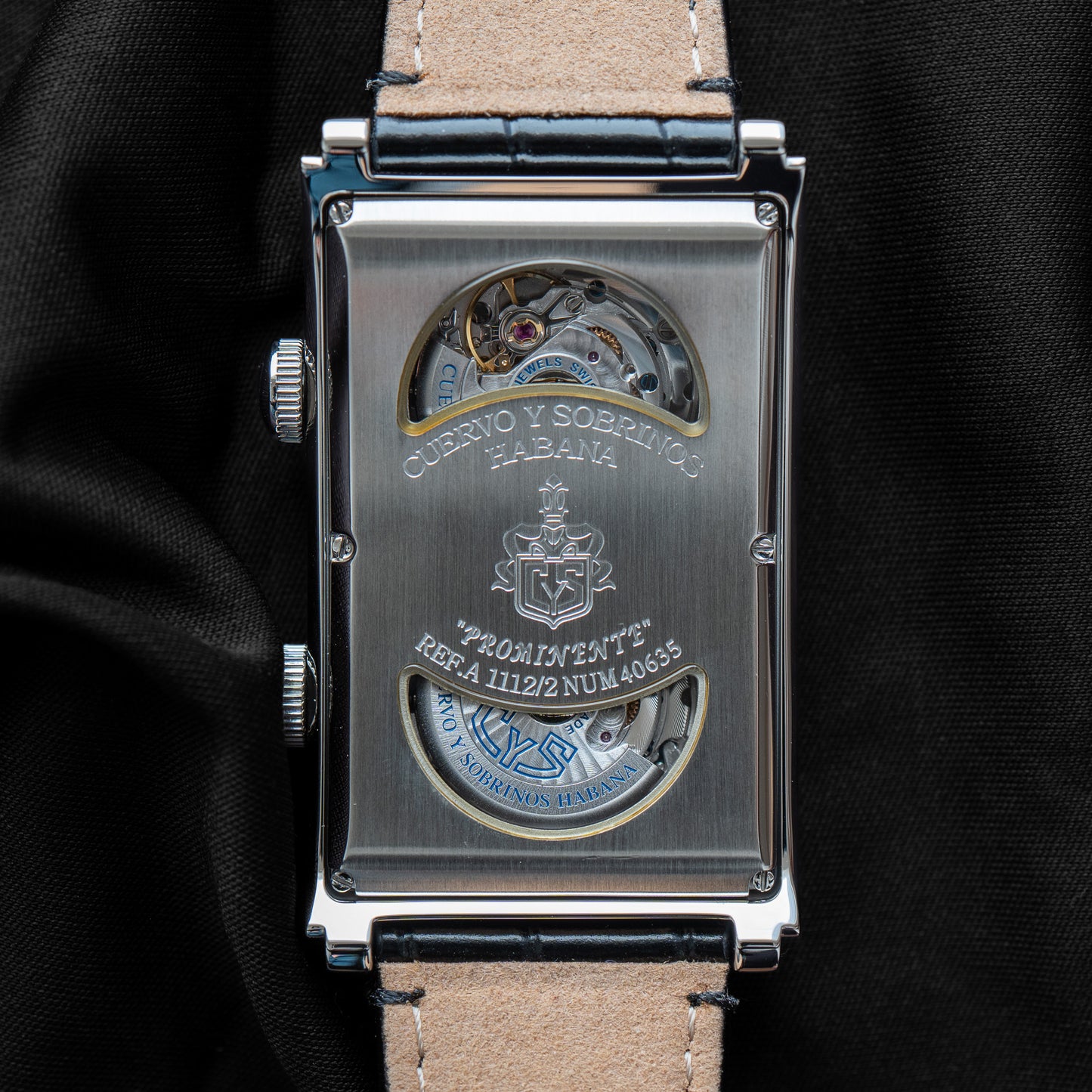 Cuervo y Sobrinos "Silver Guilloché" Prominente Doble Tiempo
