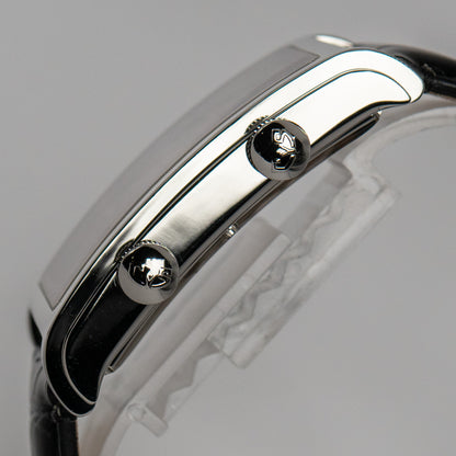 Cuervo y Sobrinos "Silver Guilloché" Prominente Doble Tiempo