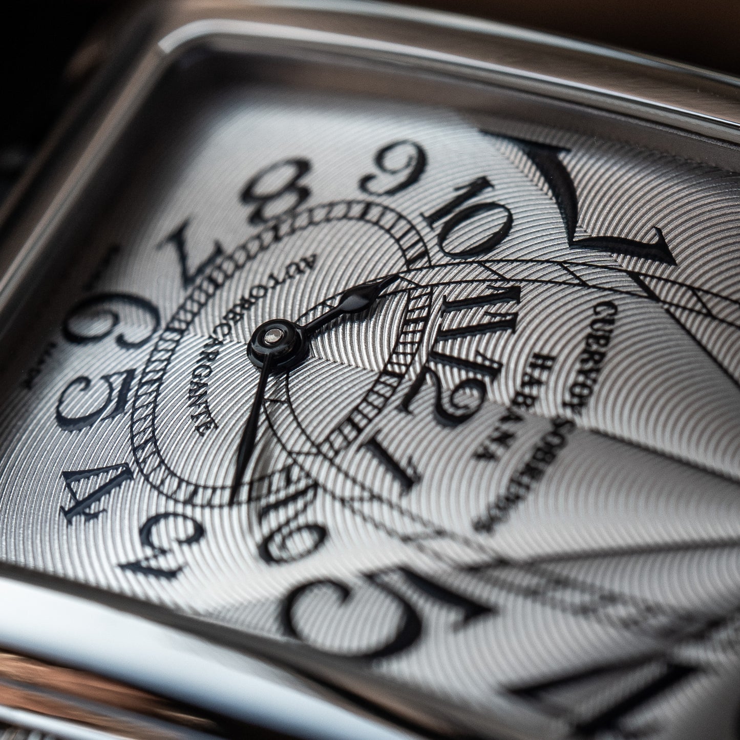 Cuervo y Sobrinos "Silver Guilloché" Prominente Doble Tiempo
