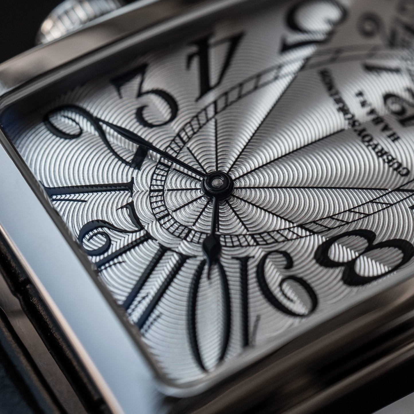 Cuervo y Sobrinos "Silver Guilloché" Prominente Doble Tiempo
