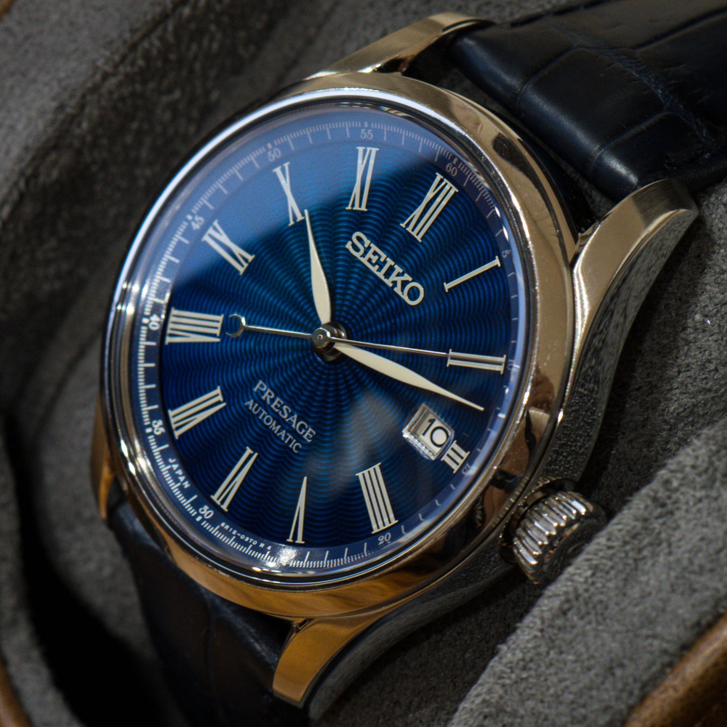 Seiko SARX059; Shippo Enamel Waves