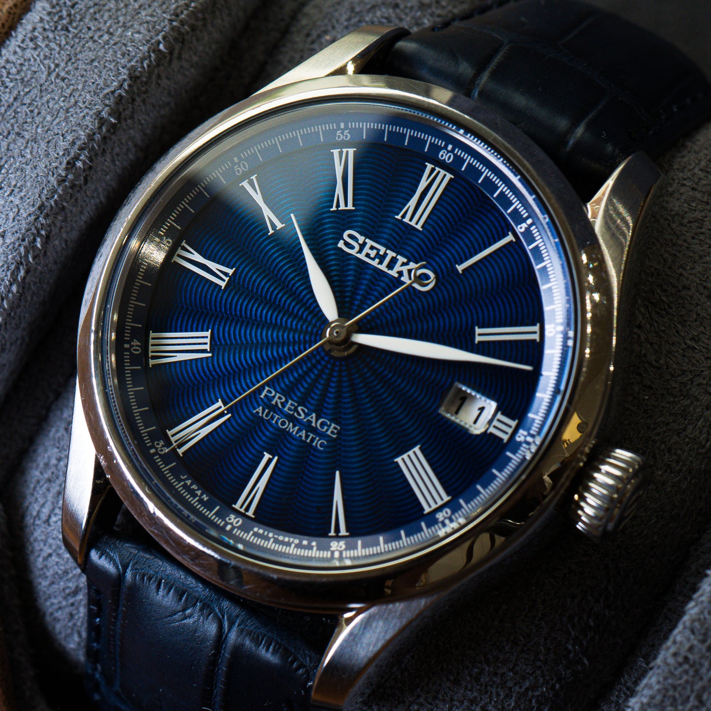 Seiko SARX059; Shippo Enamel Waves