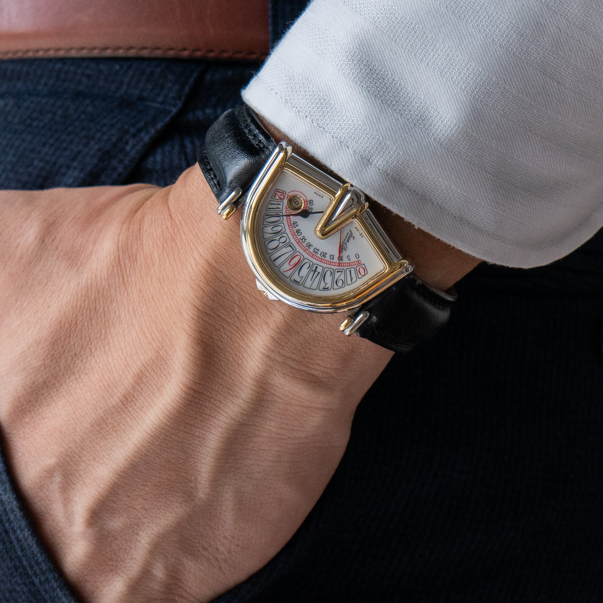 Jean D'eve “Retrograde” Two-Tone Sectora – Provenance Watches