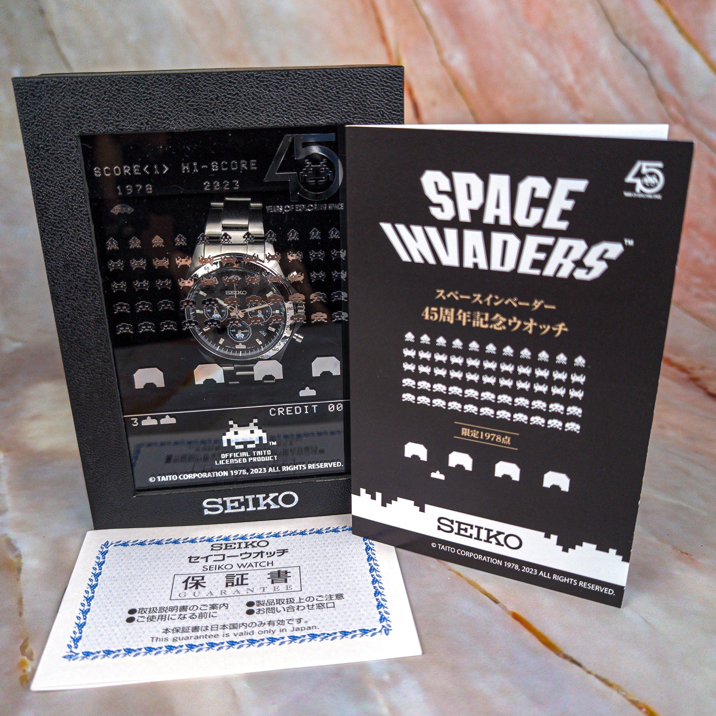 Seiko 8T63-02T0; Space Invaders 45th Anniversary