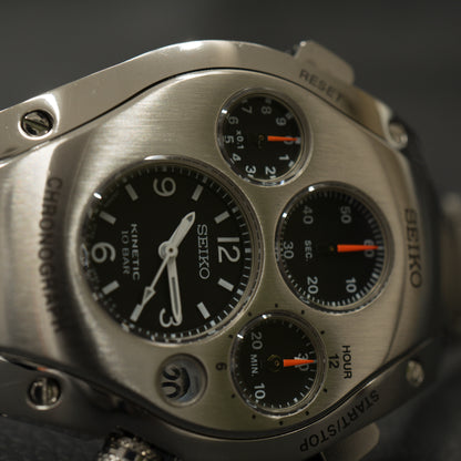 Close up of SBCG001 9T82 Sportura Chronograph Dials