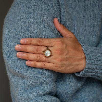 Seiko Mechanical Gold "Mother-of-Pearl" Ring Watch