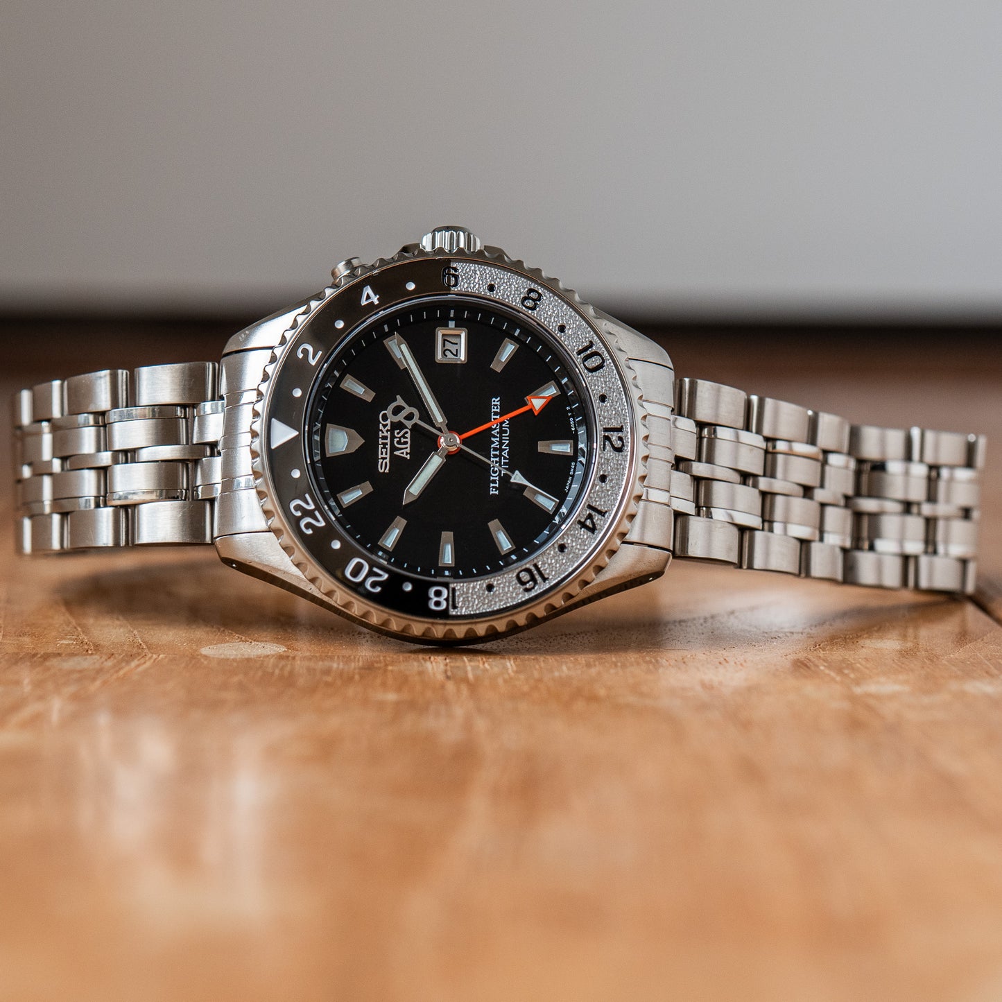 Seiko Titanium Flightmaster SBCW005 / 5M45-6A50