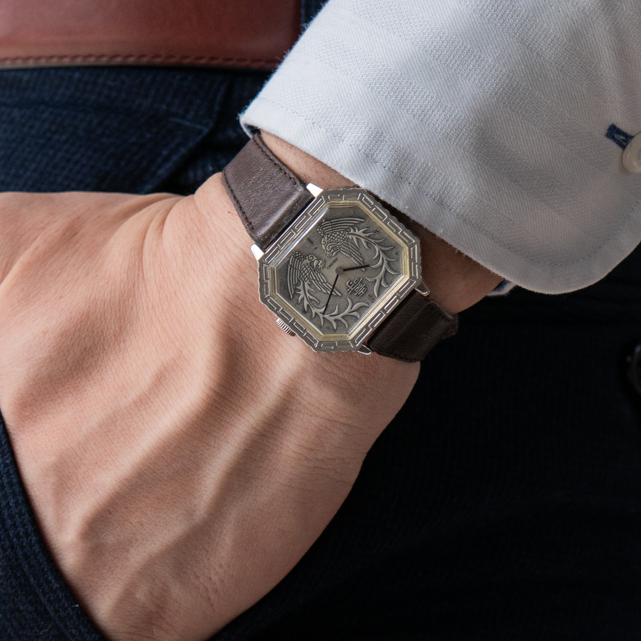 Seiko 21-3210; White Gold Emperor 