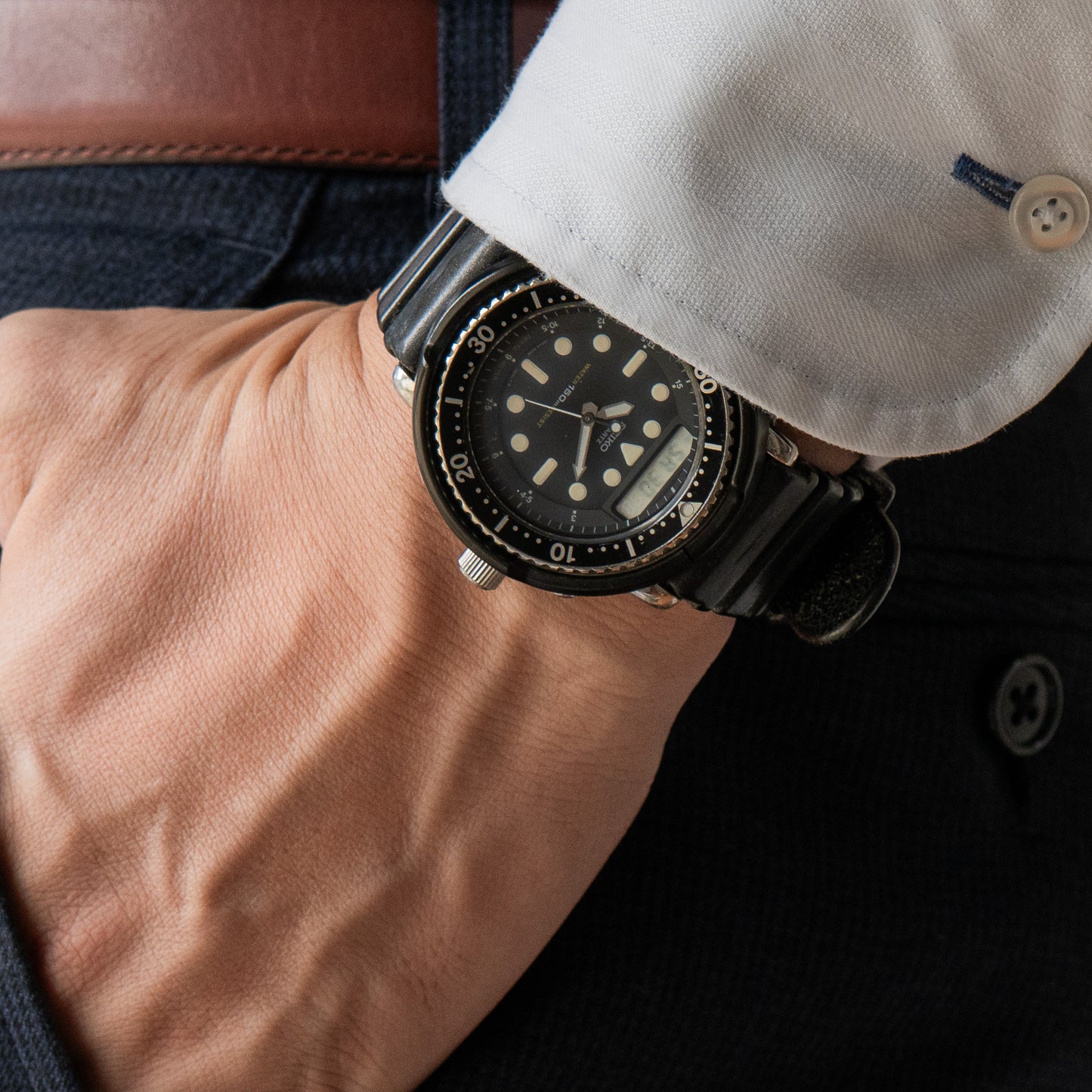 Seiko "Arnie" H558-5000 Analogue & Digital Chronograph