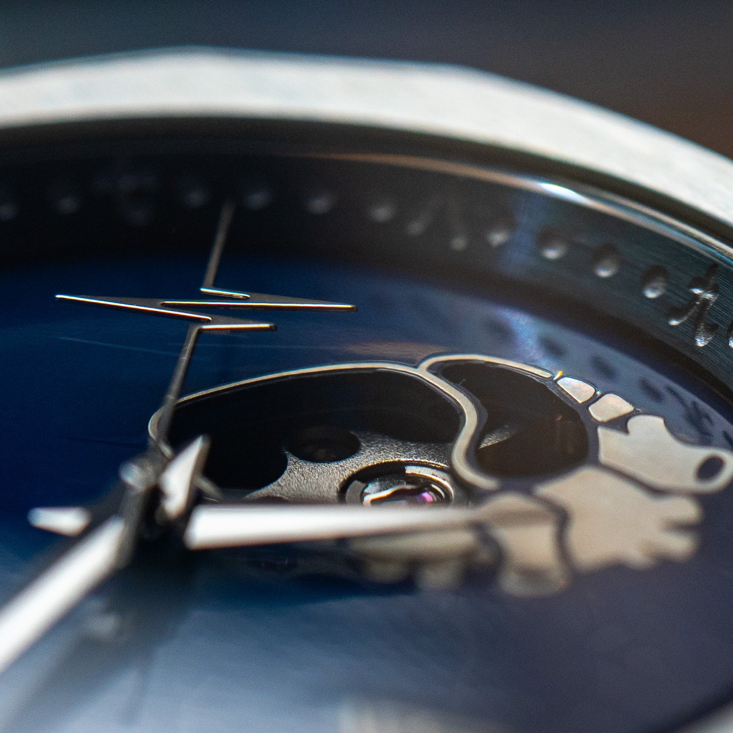 Golden Blue “EKG” Open Heart Seiko Mod
