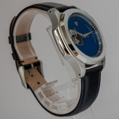 Golden Blue “EKG” Open Heart Seiko Mod