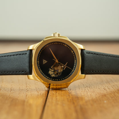 Golden “EKG” Open Heart Seiko Mod