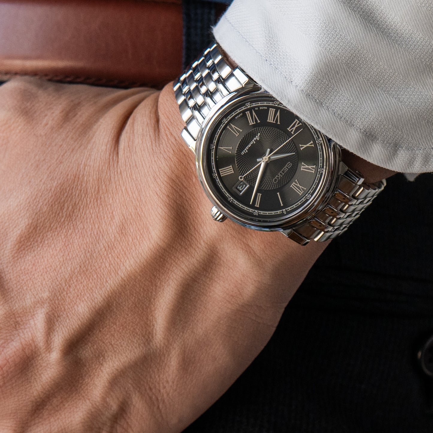 Seiko "Black Guilloche" JDM SARY007