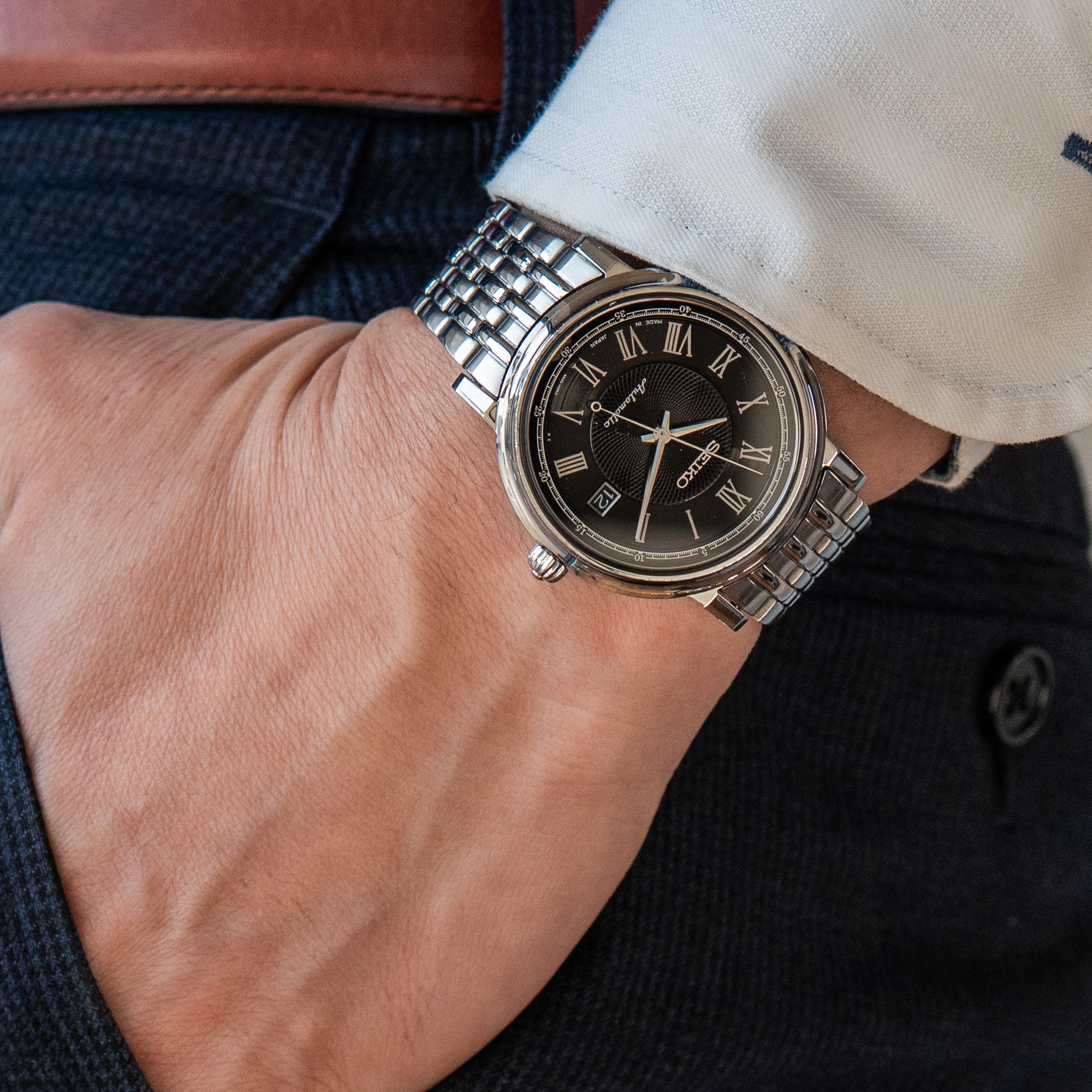 Seiko JDM SARY007 Black Guilloche – Provenance Watches