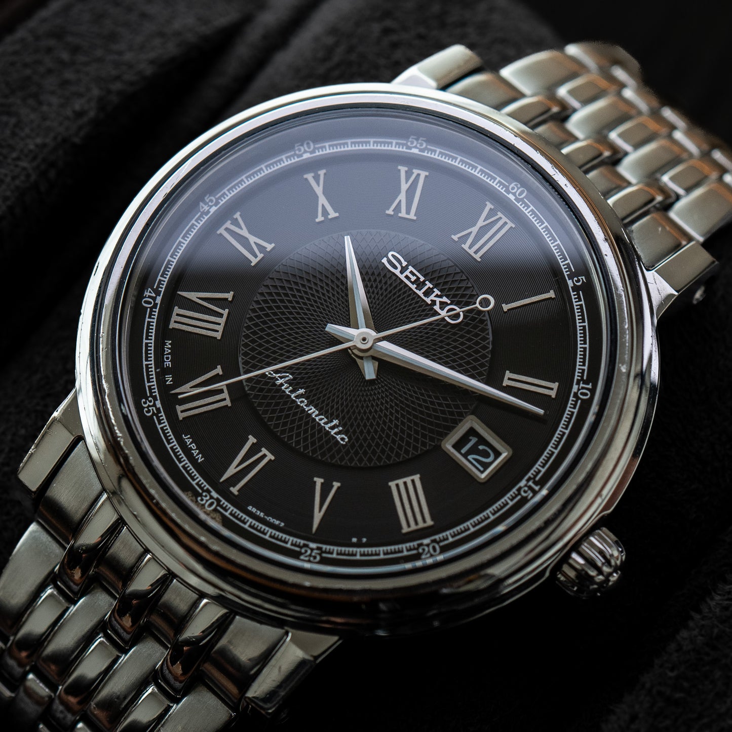 Seiko "Black Guilloche" JDM SARY007