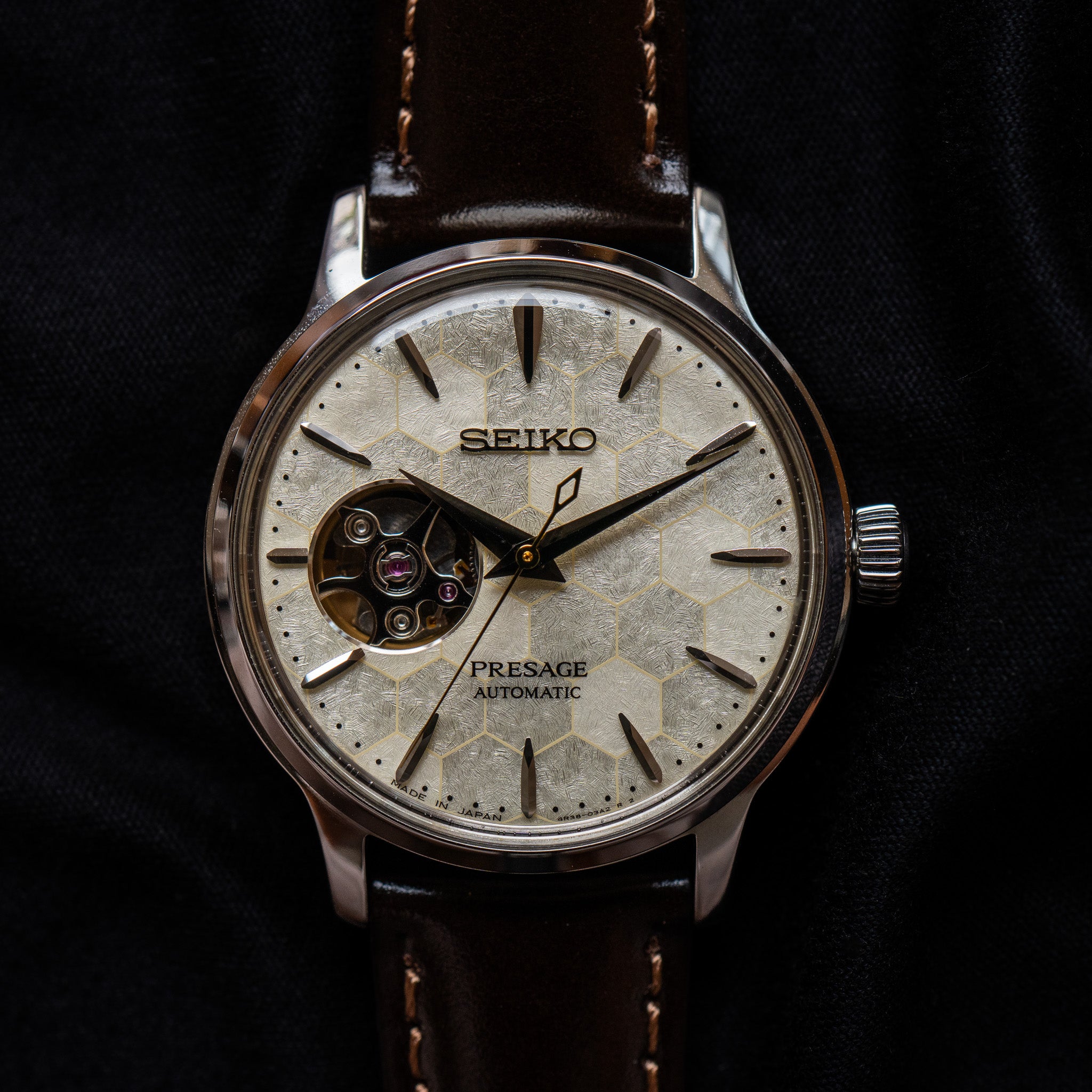 SEIKO PRESAGE STAR BAR ハニカム SRRY039 Seiko SRRY039 Women's Honeycomb Cocktail – Provenance Watches