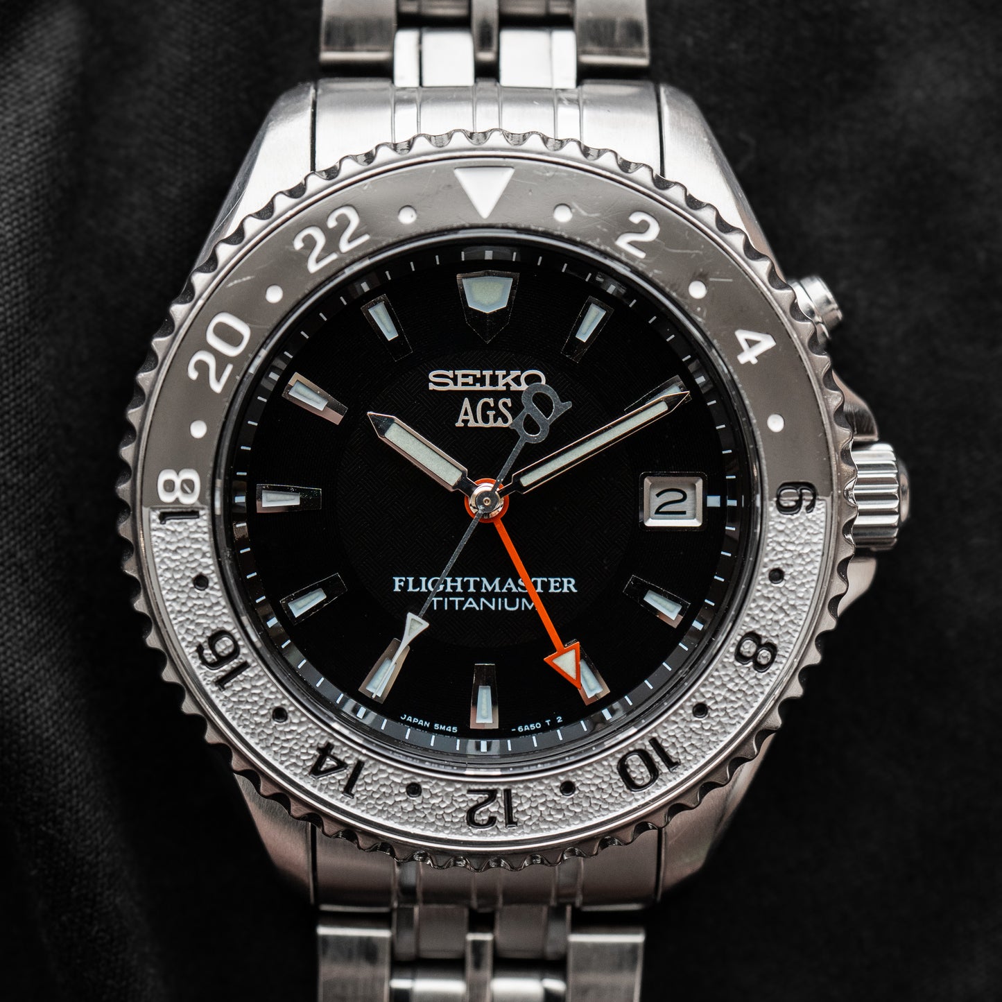 Seiko Titanium Flightmaster SBCW005 / 5M45-6A50