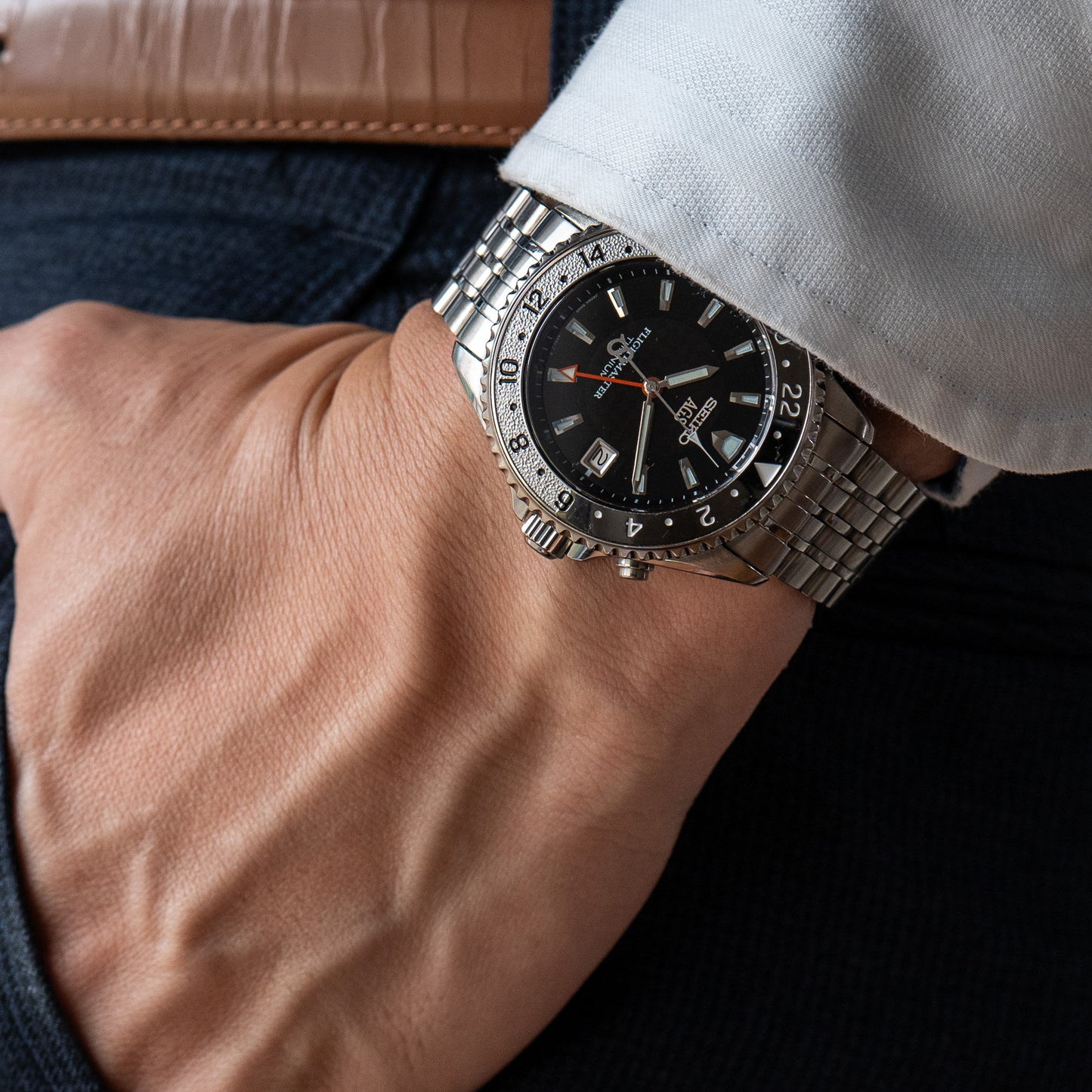 Seiko Titanium Flightmaster SBCW005 / 5M45-6A50