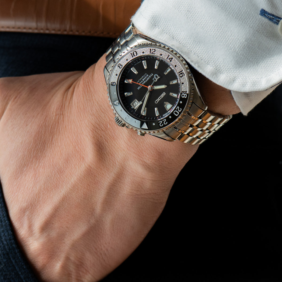 Seiko Titanium Flightmaster SBDW011 / 5M65-0A50