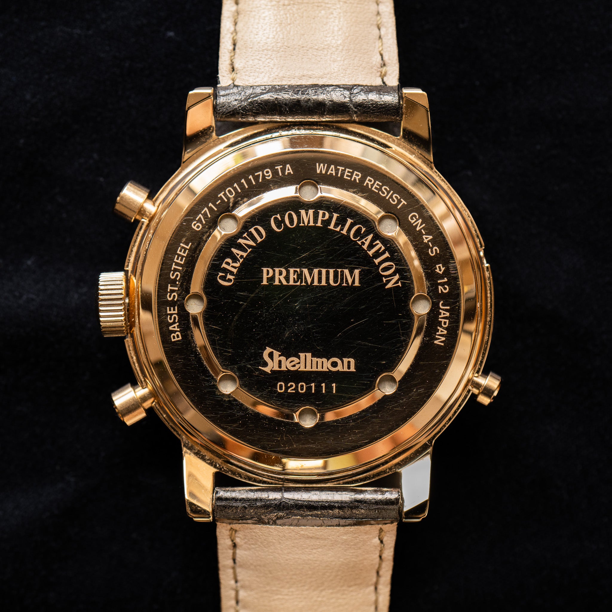 5610/9　GJ61207　SHELLMAN　GRAND COMPLICATION　PREMIUM　6771-T011179　クォーツ　不動　メンズ　シェルマン　【真贋鑑定済】 