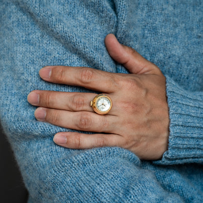 Seiko Mechanical Gold "Mother-of-Pearl" Ring Watch